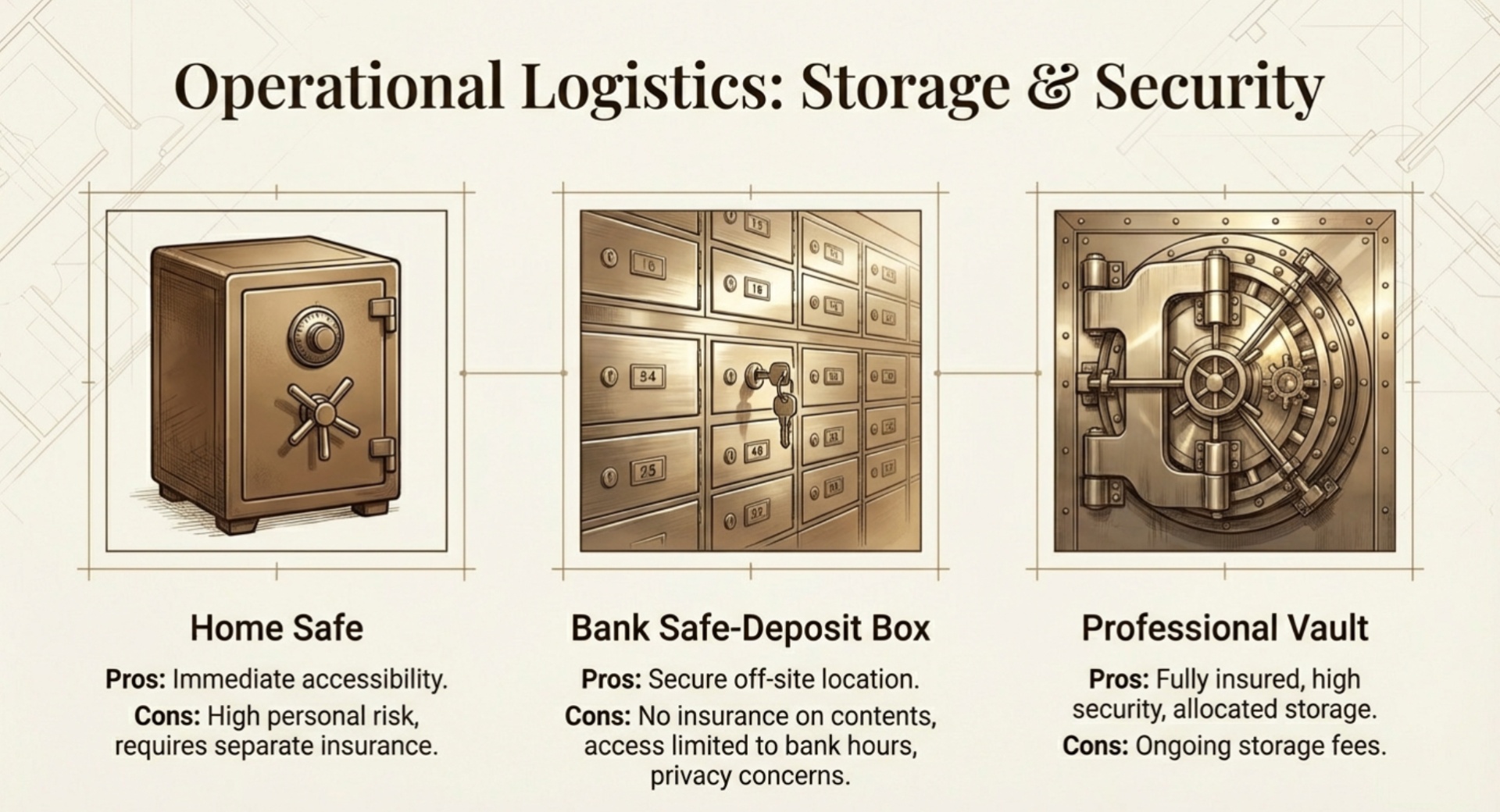 Planning for storage and exit with physical bullion
