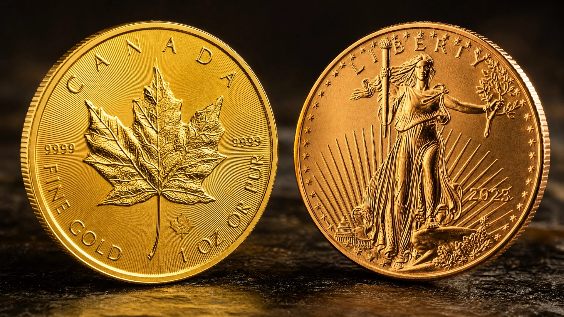 Macro detail highlighting the color and texture differences between 24k pure gold and 22k gold alloy.