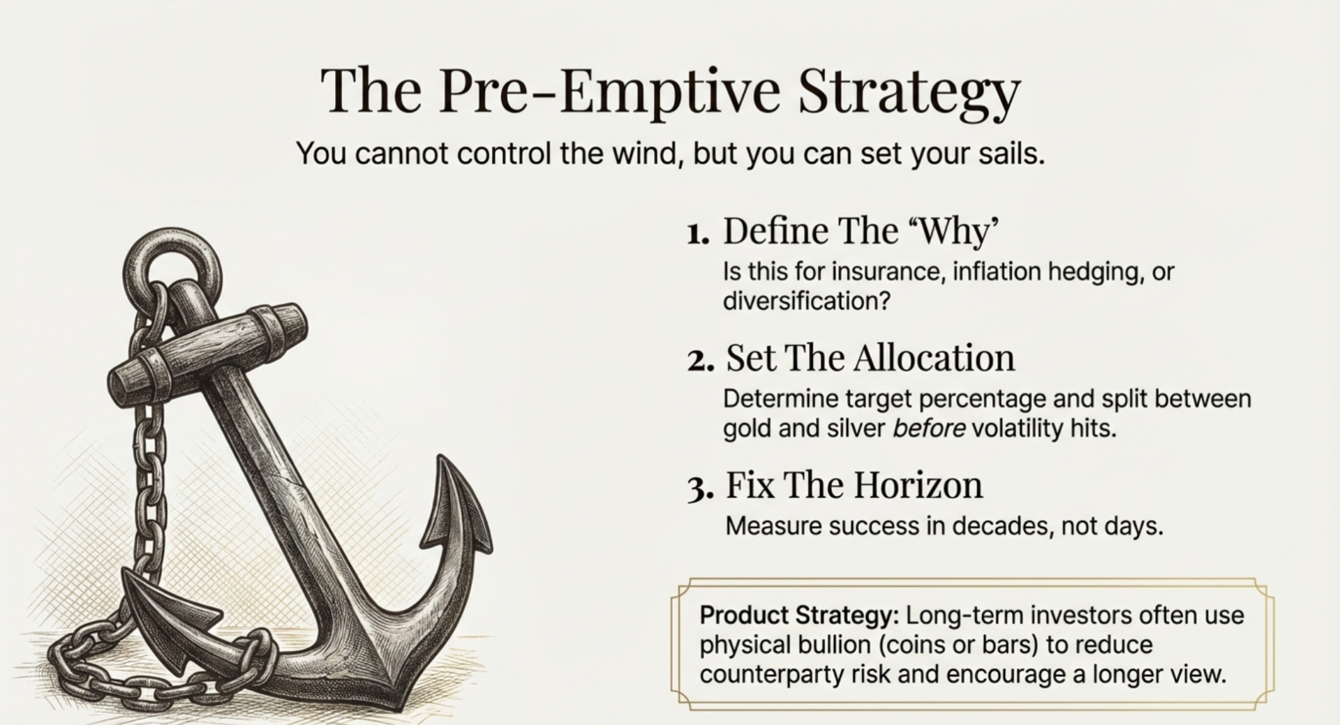 Build a simple precious‑metals plan