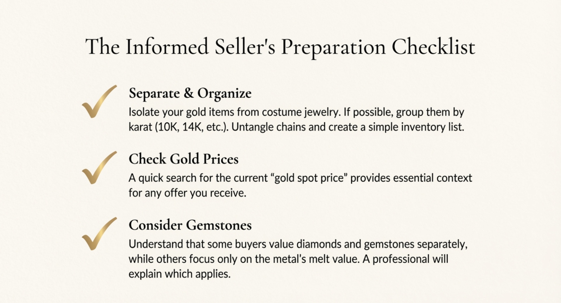 How to Prepare Your Gold Jewelry Before You Sell