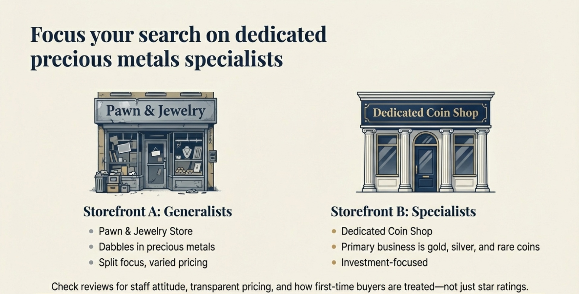 Step 1 – Shortlist gold and silver dealers in Vienna