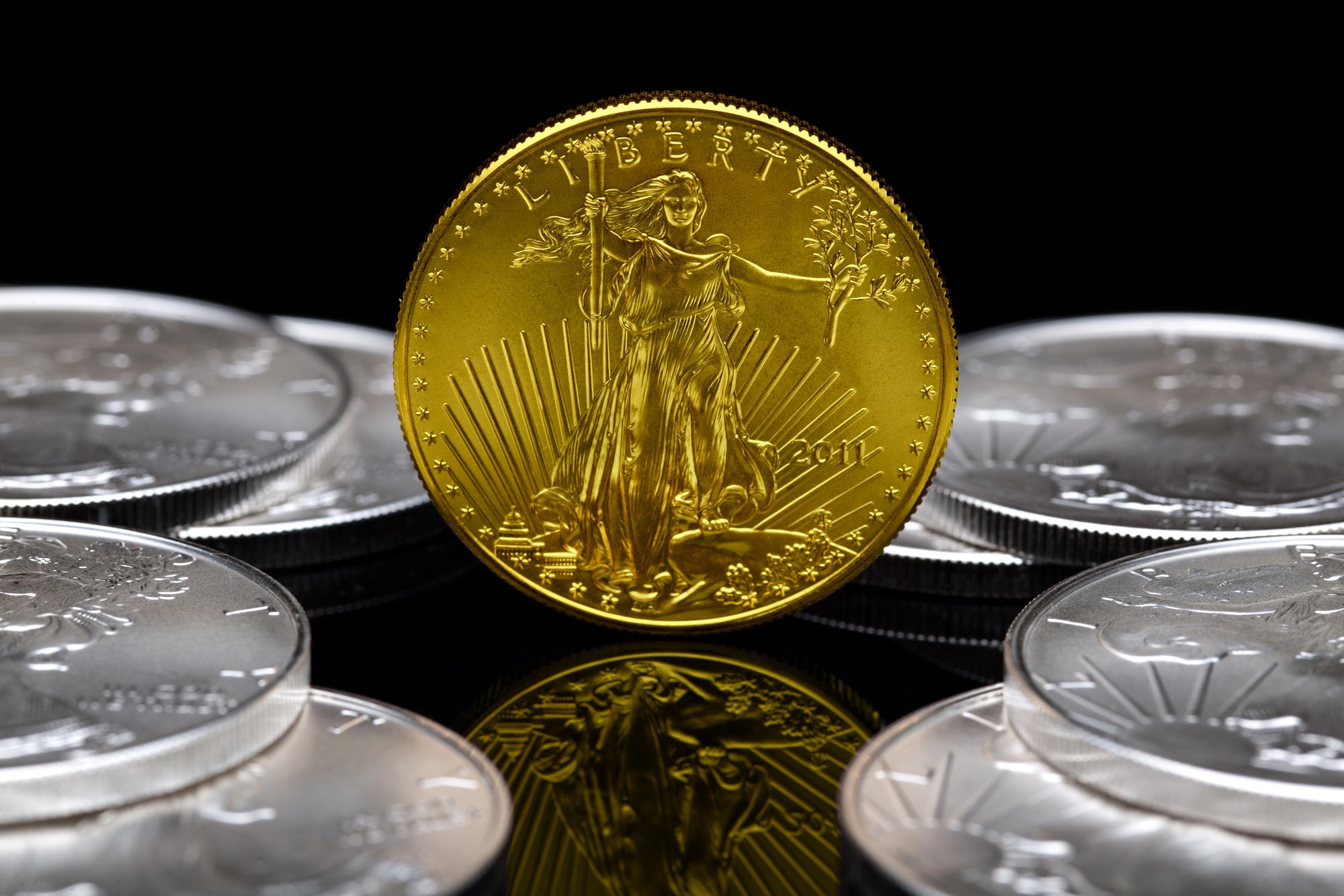 Gold and silver coins