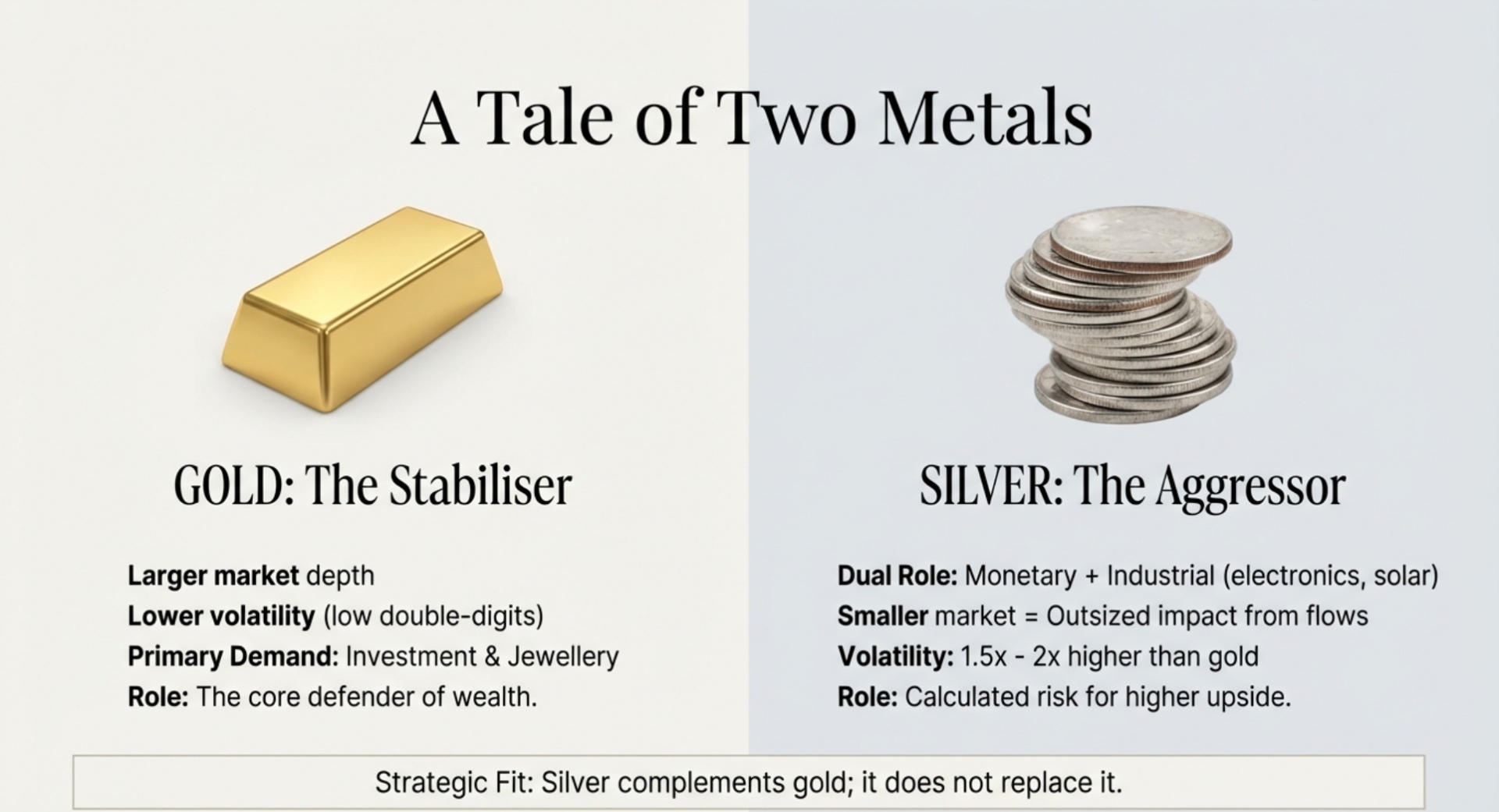 Using silver alongside gold