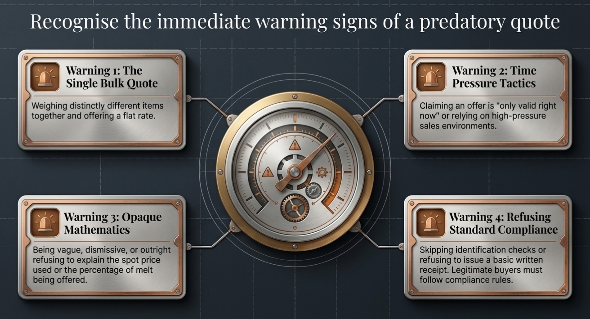 Not getting a proper receipt or record of sale