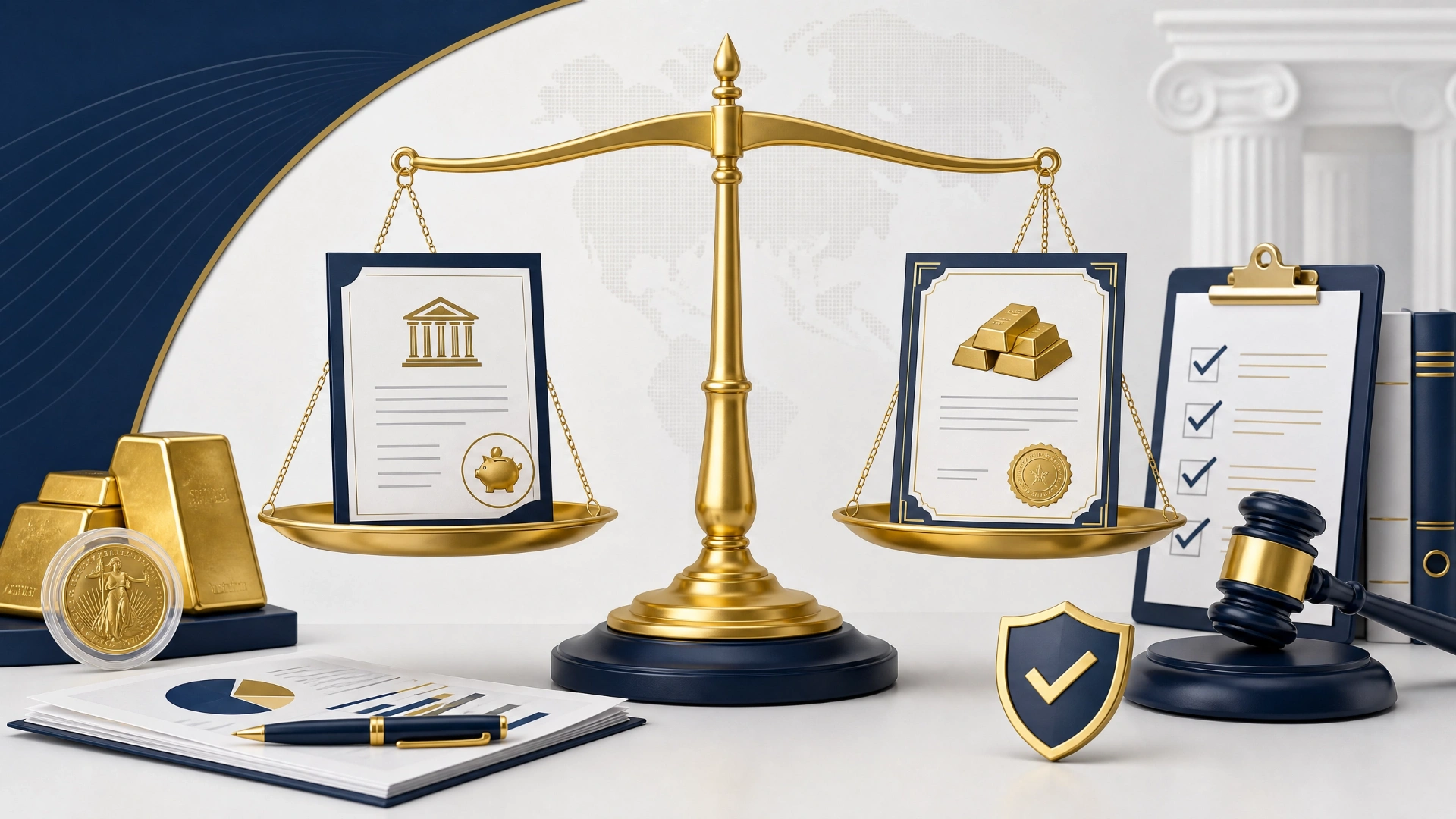Tax compliance and legal differences between Gold IRA and physical gold ownership