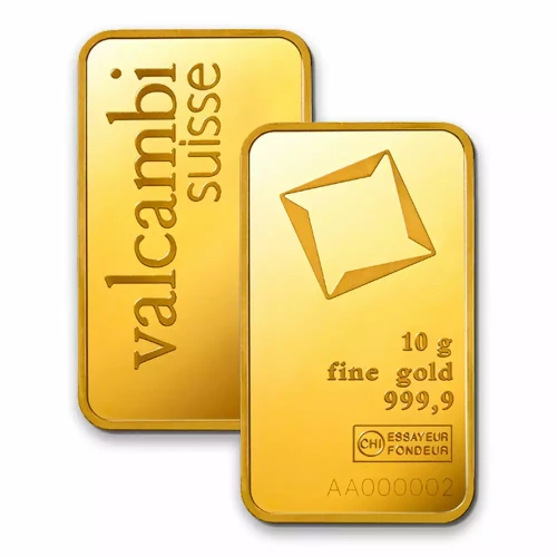10 g Valcambi Minted Gold Bar