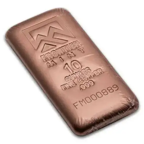 10 oz Frontier Mint Copper Bar
