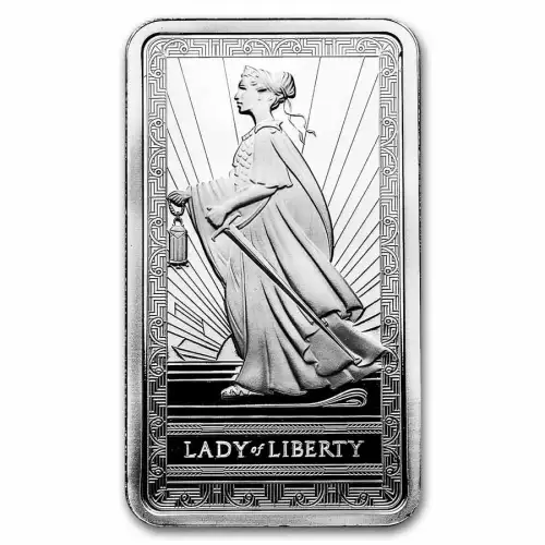 10 oz PAMP Lady of Liberty Silver bar