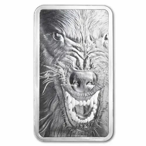 10 oz Silver Bar PAMP Into the Wild - Wolf