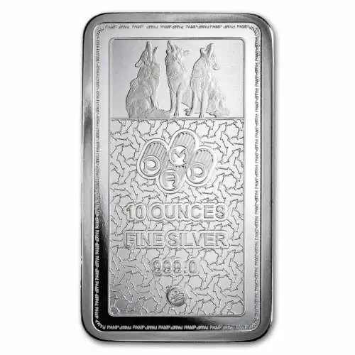 10 oz Silver Bar PAMP Into the Wild - Wolf (2)