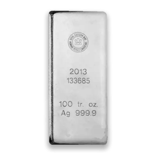 100oz Royal Canadian Mint (RCM) Silver Bar
