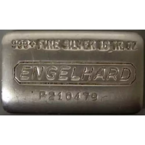 10oz Engelhard Silver Bar P Loaf