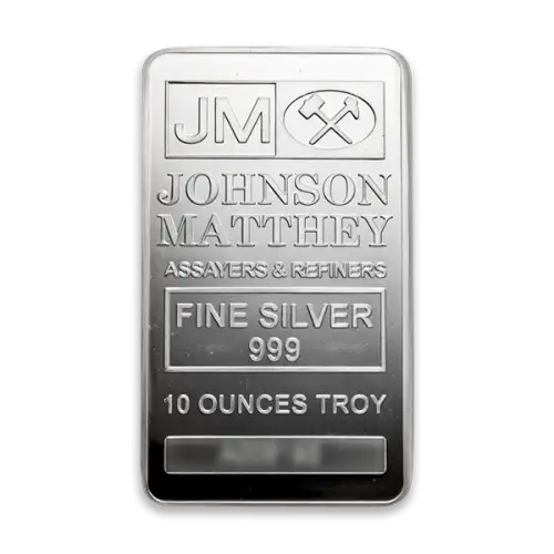 10oz Johnson Matthey Silver Bar