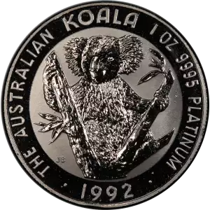 1992 1 oz Australian Perth Mint Platinum Koala (2)