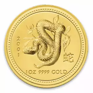 2001 1 oz  Australian Perth Mint Gold Lunar: Year of the Snake (2)