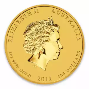2011 1 oz Australian Perth Mint Gold Lunar II: Year of the Rabbit (2)