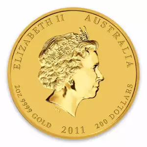 2011 2 oz Australian Perth Mint Gold Lunar II: Year of the Rabbit (2)
