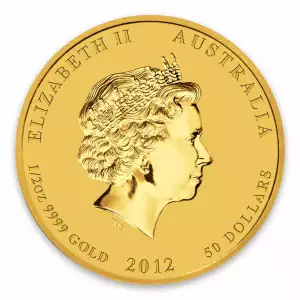 2012 1/2 oz Australian Perth Mint Gold Lunar II: Year of the Dragon (2)