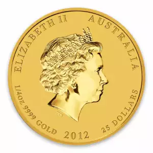 2012 1/4 oz Australian Perth Mint Gold Lunar II: Year of the Dragon (2)