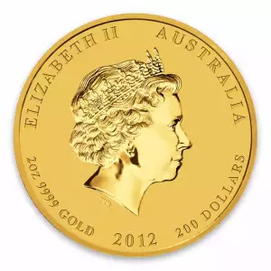 2012 2 oz Australian Perth Mint Gold Lunar II: Year of the Dragon (2)