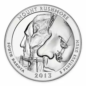 2013 5 oz Silver  America the Beautiful Mount Rushmore National Park