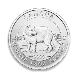 2014 1.5 oz Canadian Silver Wildlife Series - Arctic Fox (2)