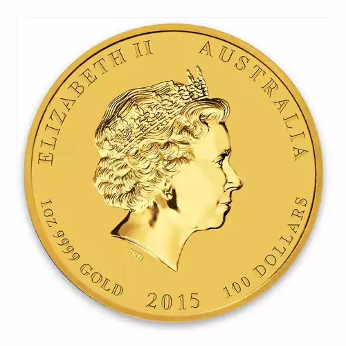 2015 1 oz Australian Perth Mint Gold Lunar II: Year of the Goat (2)