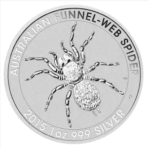 2015 1oz Perth Mint Silver Funnel Web Spider