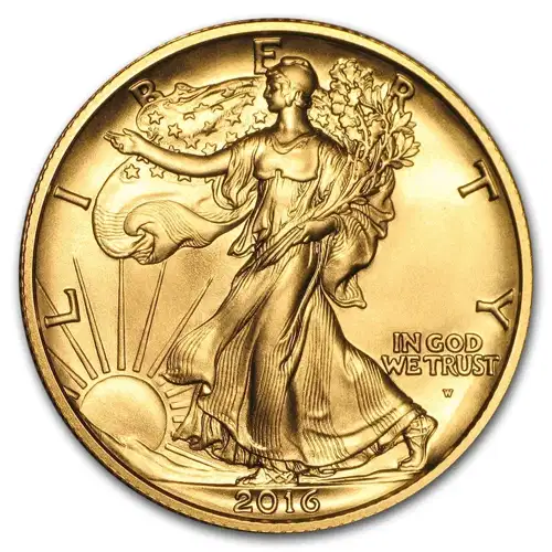 2016-W 1/2 oz Gold Walking Liberty Centennial (w/OGP)