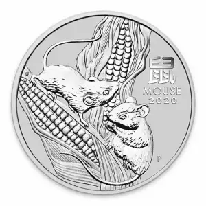 2020 5oz Perth Mint Lunar Series: Year of the Mouse Silver Coin (2)