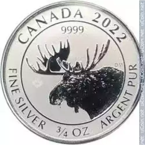  2022 3/4 oz Canadian Silver Moose Reverse Proof Coin