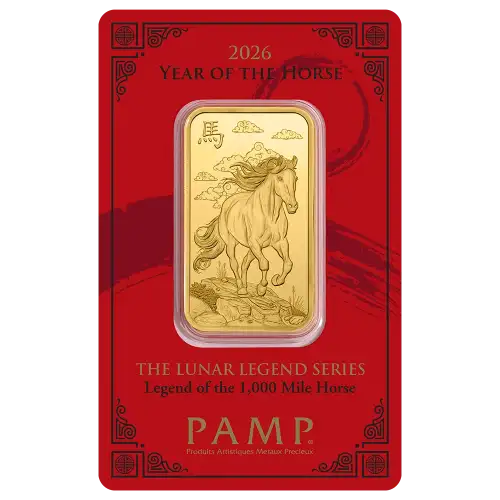 2026 1oz PAMP Gold Bar - Year of the Horse (3)