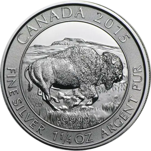 Any Year 1.25 oz Canadian Silver Bison (2)