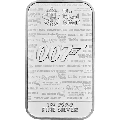 OO7 James Bond 1 oz silver bar (2)