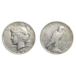 Peace Dollar (1922 - 1935) - Circulated.
