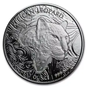 2019 Republic of Ghana 1 oz Silver 5 Cedi African Leopard BU (1)
