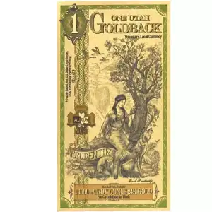 1 Utah Goldback gold note