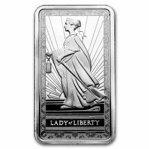 10 oz PAMP Lady of Liberty Silver bar