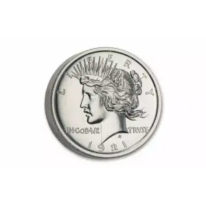 Intaglio 1921 High Relief Peace dollar Tribute – 2 oz