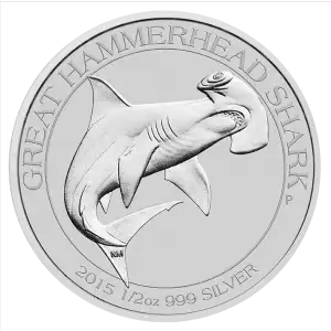 2015 1/2 oz Perth Mint Silver Hammerhead Shark (2)