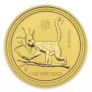 2004 1 oz Australian Perth Mint Gold Lunar: Year of the Monkey (2)