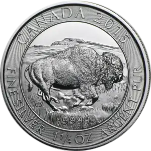 Any Year 1.25 oz Canadian Silver Bison (2)