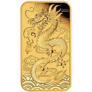 2018 Australian Perth Mint 1oz Dragon Gold rectangular coin (2)