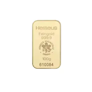 100 g Heraeus Minted Gold Bar (2)