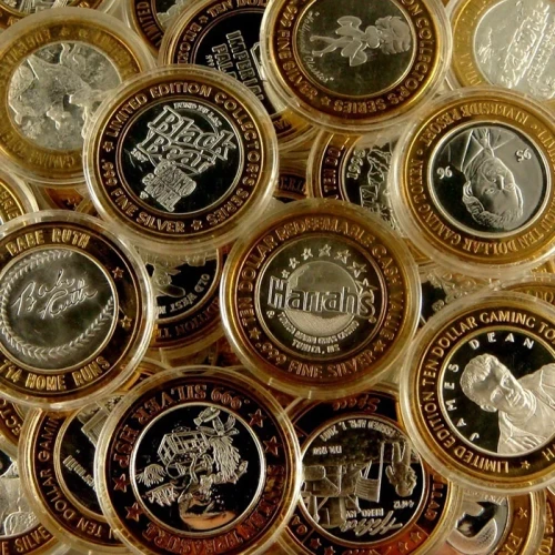 Vintage  .999 Fine Silver $10 Casino Gaming Token